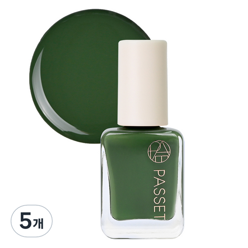 파셋 셀럽 네일컬러 폴리쉬 매니큐어, 63 카밍그린, 7ml, 5개