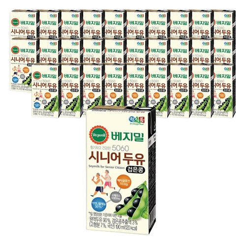 베지밀 5060 시니어 두유, 190ml, 80개