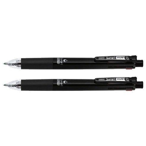 제브라 스라리 멀티펜 B4SA11 0.7mm, 블랙, 2개