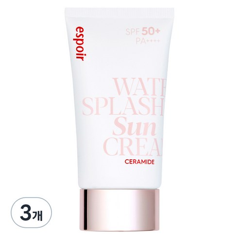 에스쁘아 워터 스플래쉬 세라마이드 선크림 SPF50+ PA++++, 60ml, 3개