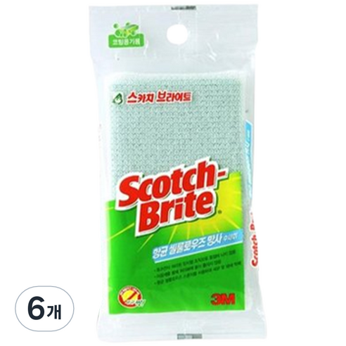 스카치브라이트 항균 망사 수세미, 1개입, 6개