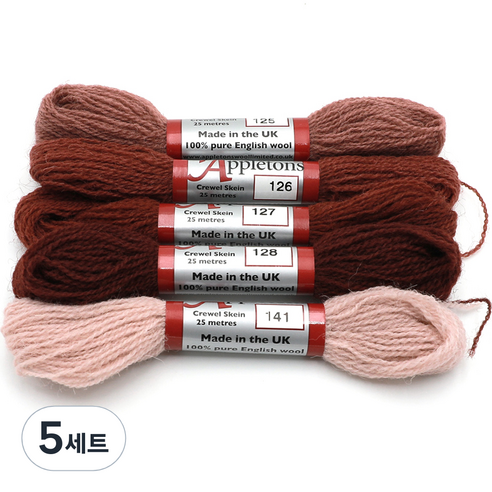 조이십자수 애플톤 울사 5종 세트, 5세트, 125, 126, 127, 128, 141