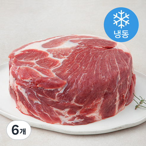 굿미트찹 미국산 돈목전지 왕목살 덩어리 원육 (냉동), 2kg, 6개