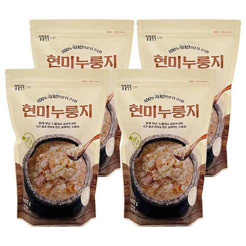 태광선식 일일곡식 국산 현미 누룽지, 800g, 4개