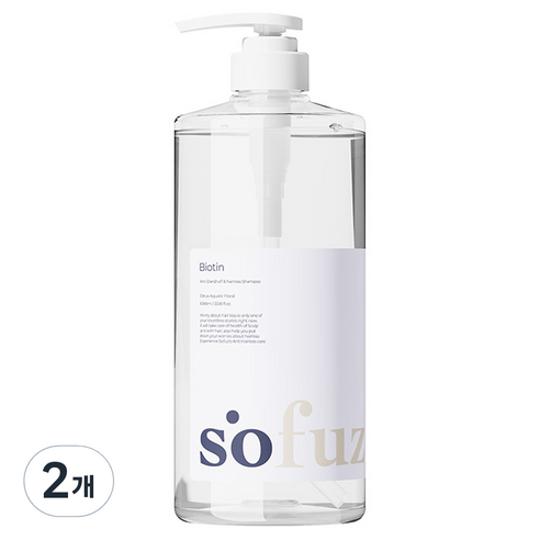소퍼즈 비오틴 비듬 케어 탈모 샴푸, 1000ml, 2개