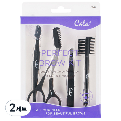 CALA 아이브로우 세트 4p, 혼합 색상, 2세트