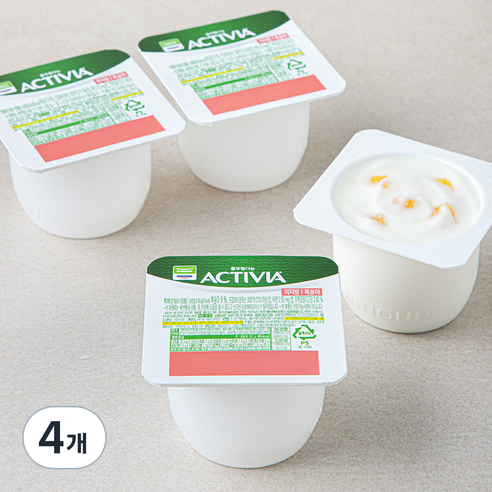 풀무원 다논 액티비아 컵복숭아, 80g, 4개입, 4개