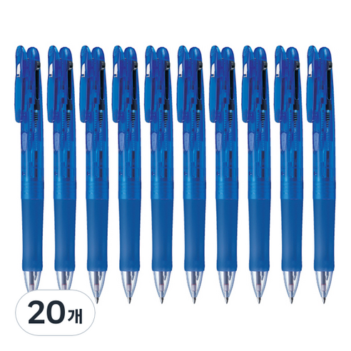 제브라 클립온 2C 멀티펜 0.7mm, 블루, 20개