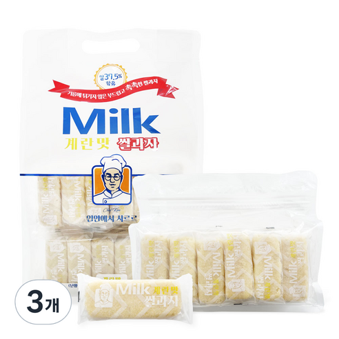 밀크클래식쌀과자 계란맛, 3개, 500g
