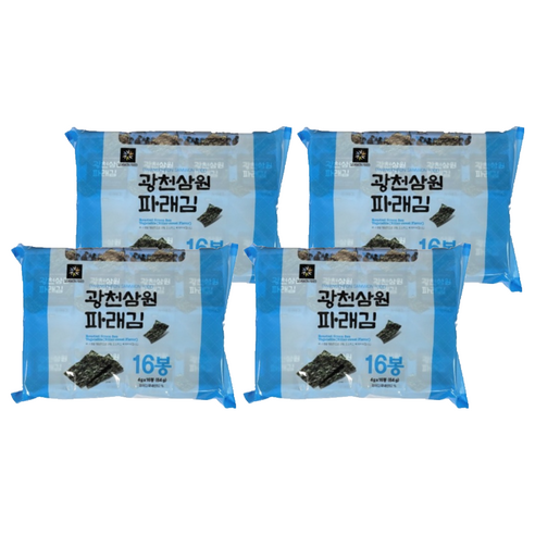 광천삼원푸드 파래 도시락김, 4g, 64개