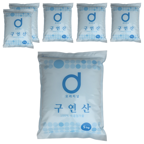 오리지널 구연산, 5kg, 6개