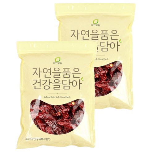 자연닮음 세척 보통맛 건고추, 2개, 200g