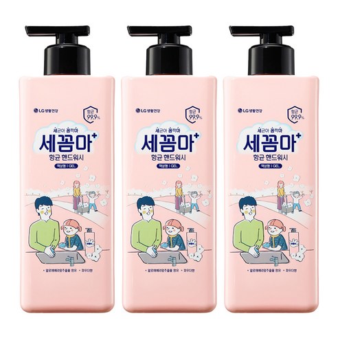 온더바디 세꼼마 핸드워시 파우더향, 480ml, 3개