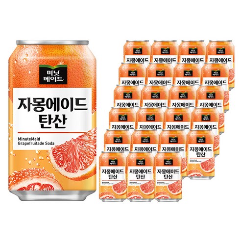 미닛메이드 자몽에이드 탄산, 355ml, 24개