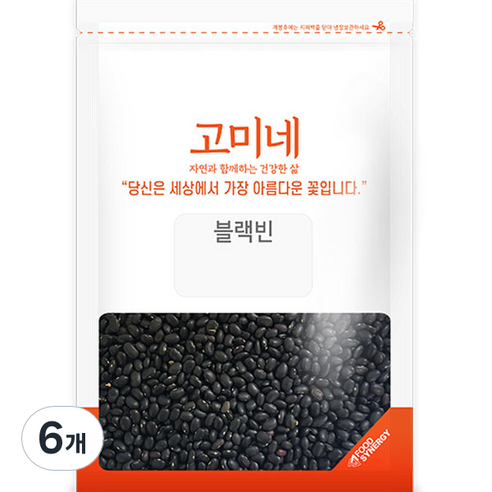 고미네 블랙빈, 1kg, 6개