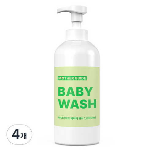 마더가이드 탑투토 베이비워시 올인원클렌저, 4개, 1000ml