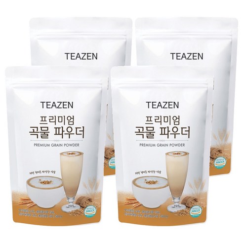 티젠 프리미엄 곡물 파우더, 1개입, 4개, 500g