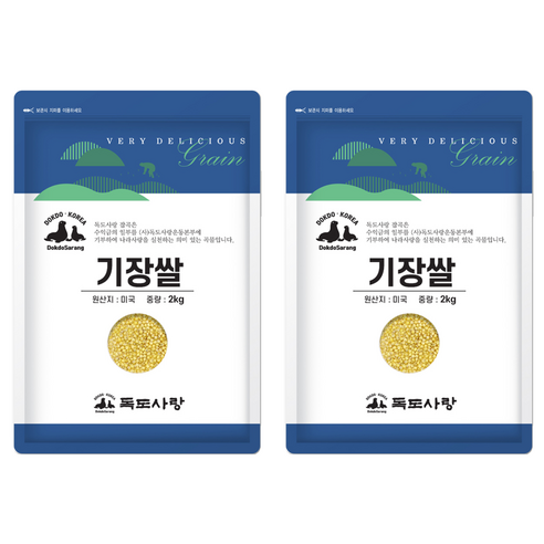 독도사랑 기장쌀, 2kg, 2개