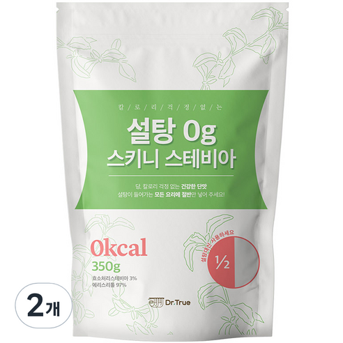 닥터트루 설탕 0g 스키니 스테비아, 350g, 2개