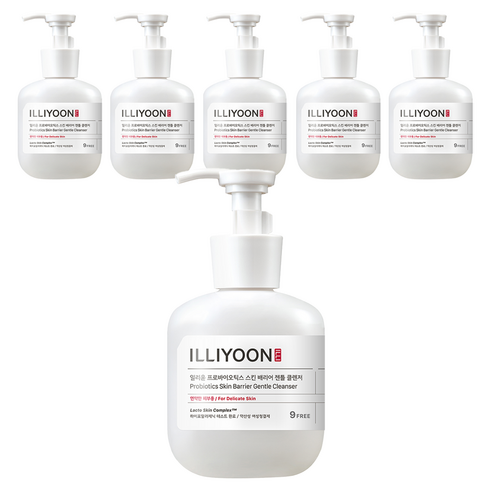 일리윤 프로바이오틱스 스킨 배리어 젠틀 클렌저 여성청결제 젤타입, 300ml, 6개
