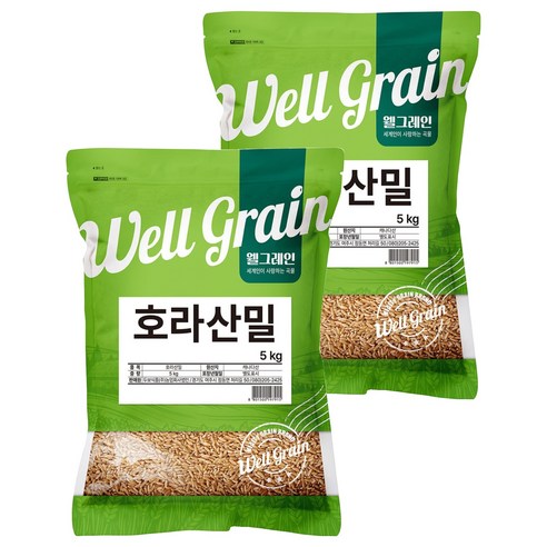 웰그레인 캐나다산 호라산밀, 5kg, 2개