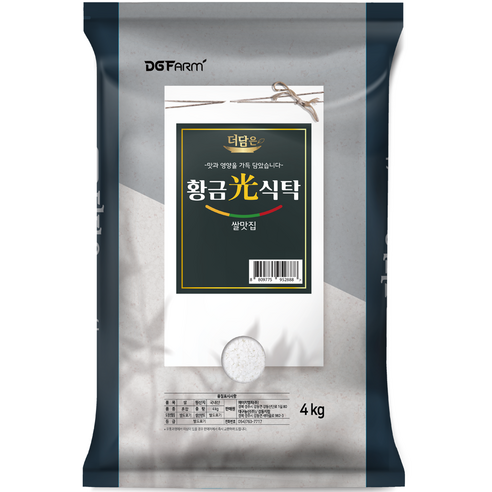 대구농산 더담은 황금빛식탁 백미, 4kg, 1개