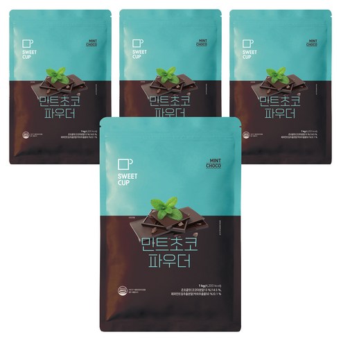 스위트컵 민트초코 파우더, 1kg, 1개입, 4개