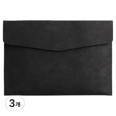 통근창고 A4 서류 파일 케이스 330 x 235 mm, 블랙, 3개