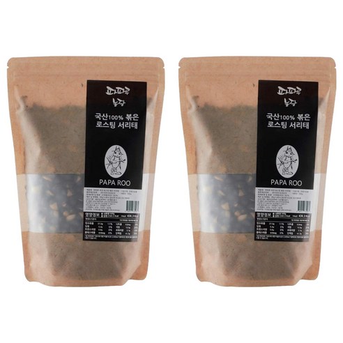 파파루 국산 로스팅 볶은 서리태, 500g, 2개