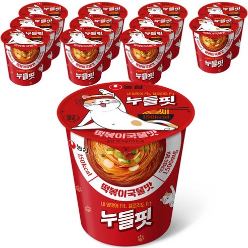 누들핏 떡볶이 국물맛 50.4g, 12개