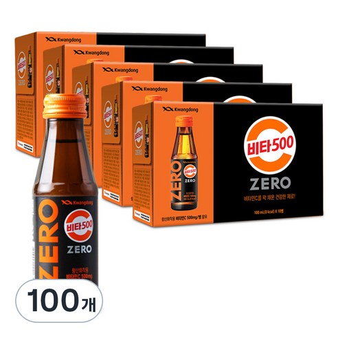 100개의 광동제약 비타 500 제로 100ml 비타음료 100개의 광동제약 비타 500 제로 100ml 비타음료