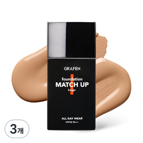 그라펜 매치업 파운데이션 40ml, 23 Beige, 3개