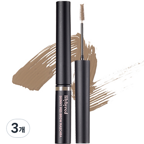 릴리바이레드 스키니 메스 브로우 마스카라 3.5g, 토프브라운, 3개