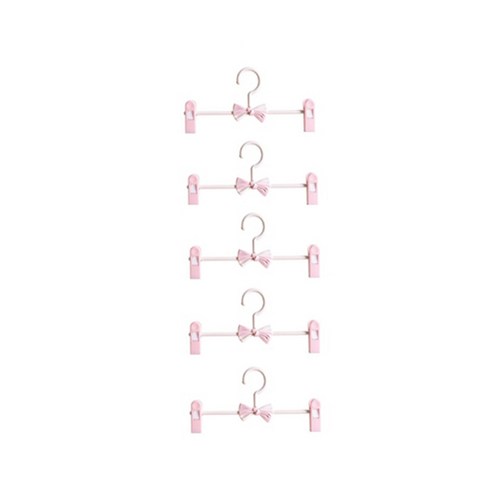 센스이따 아동용 조절 가능 바지 걸이, 02 핑크, 10개입
