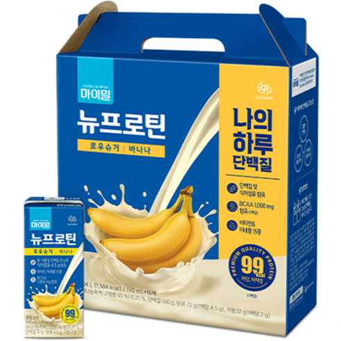 아몬드브리즈 마이밀 마시는 뉴프로틴 로우슈거 바나나맛, 190ml, 16개  Best 5