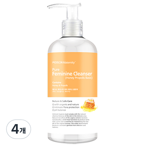 페디슨 퓨어 페미닌 허니프로폴리스 여성 청결제 액상형, 300ml, 4개