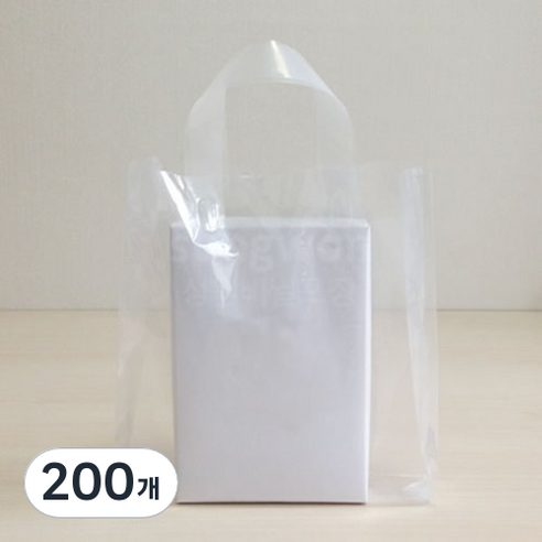 성원포장 손잡이 비닐 쇼핑백 대, 투명, 200개