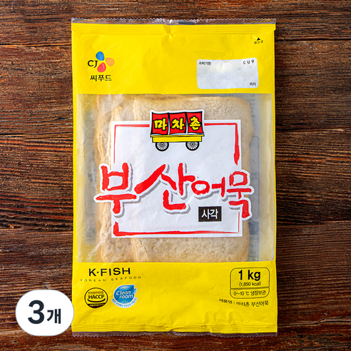 마차촌 부산어묵 사각, 1kg, 3개