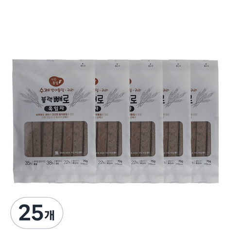 착한통밀 블랙빼로, 70g, 25개