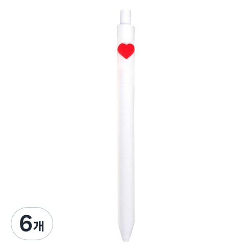 카코 알파 하트 소프트 젤펜 0.5mm, 6개