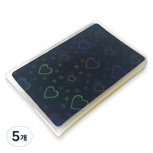 리코즈 홀로그램 포토카드 슬리브 50p, 01 스퀘어하트, 5개