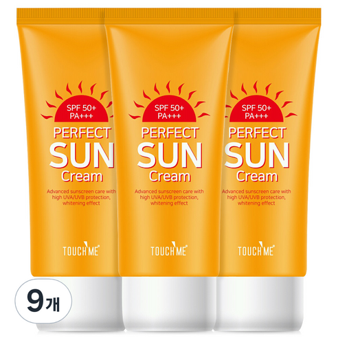 터치미 퍼펙트 선크림 SPF50+ PA+++, 60ml, 9개