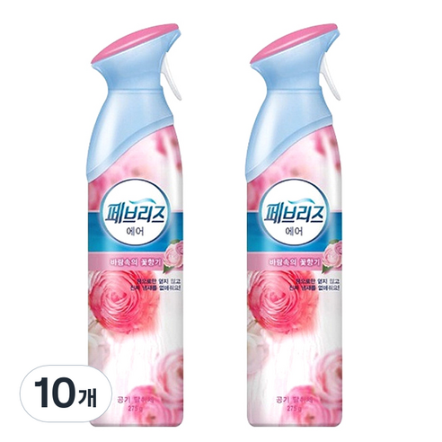 페브리즈 에어 바람 속의 꽃 향기 실내 탈취제 본품, 275g, 10개