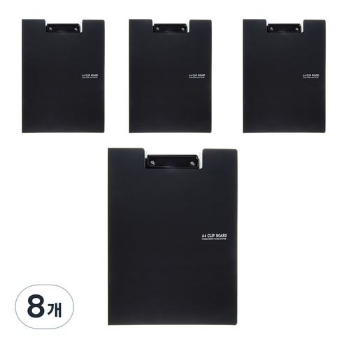 에코청운 에코 컬렉터 클립보드 A4, 검정, 8개
