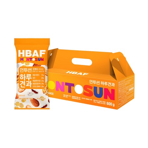 HBAF 먼투썬 하루견과 오렌지, 3세트