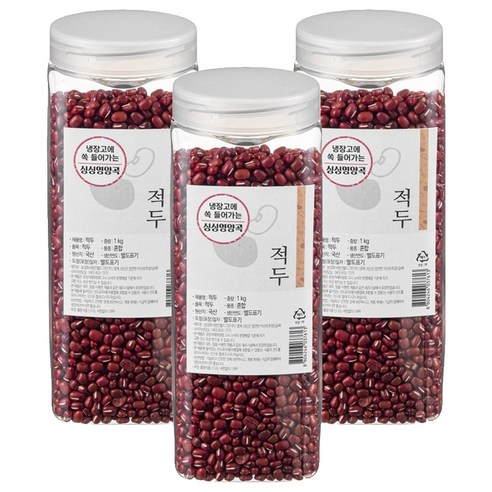 월그그린 싱싱영양통 적두 팥, 1kg, 3개