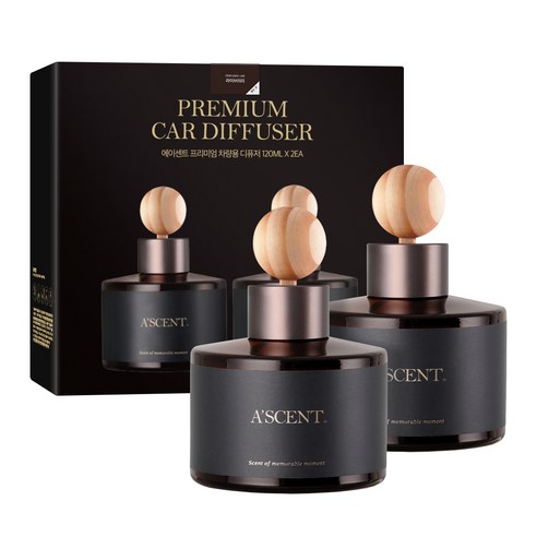 에이센트 차량용 디퓨저 세트, 라이브러리, 120ml, 2개