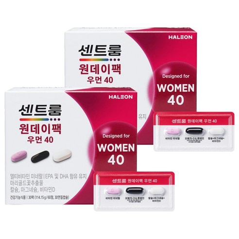 센트룸 원데이팩 우먼40 멀티비타민 114.15g, 2개