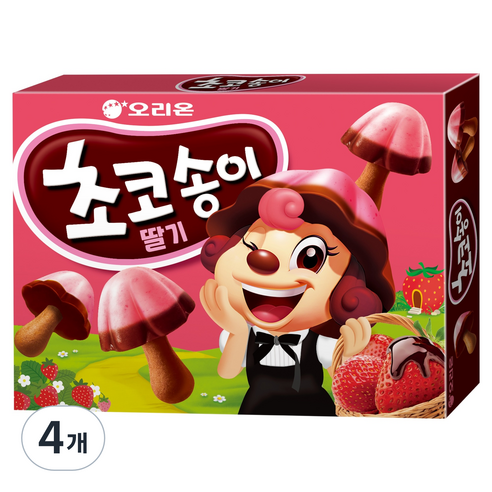 초코송이 오리온 딸기, 4개, 45g