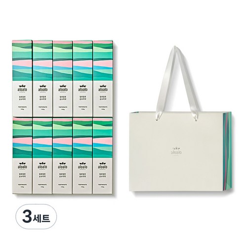알로알로 순수치약 150g x 10p + 종이가방 세트, 1500g, 3세트